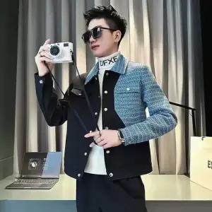 남성용 데님 가을 캐주얼 청자켓 칼라 트렌치 자켓 봄가을 코트 DUCHI3