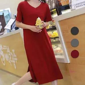 A라인 원피스 롱롱 잠옷 웨어 여름ssu735