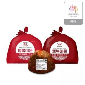 종가 행복이온 포기김치 2종 택1(중부식/전라도)10kg+옛맛국산깻잎지1kg
