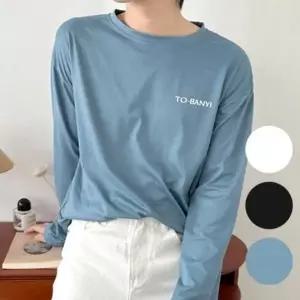 남성 라운드 롱슬리브 티셔츠