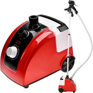 옷걸이용 CYTGUUPER 의류 찜기 11개의 가판대가 있는 1300W 58OZ 탈착식 물탱크 더블 데크 스팀 파이프