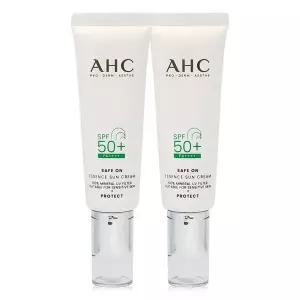 AHC 세이프온 에센스 선크림 SPF50+ PA++++ 50ml 2개 / 병풍추출물 저자극 / 시카크림 선케어