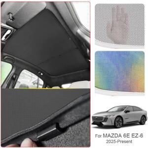 마쯔다 6E EZ-6 2025-현재용 자동차 선루프 선쉐이드 커버, 컬러풀 아이스 나노 열 차단 스카이라이트, 자