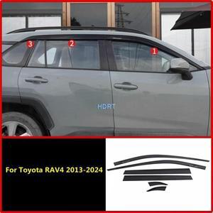 Toyota RAV4 2013-2024 용 자동차 스타일 윈도우 바이저 웨더 쉴드 벤트 천막 대피소 Sun Rain 눈썹 커버