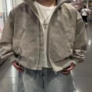 남친 점퍼 쇼트 심플데일리룩 항공 나염 비행PU가죽자켓 봄가을 OOTD3