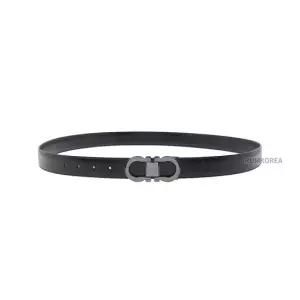 페라가모 MUST IT_FW25 남성 리버서블 간치니 벨트 67 0326 HICKORY NERO 0770943