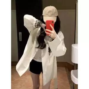 하프 여사친 캐주얼 트렌디 아이템 코트 트렌치 봄가을 체크 HT3