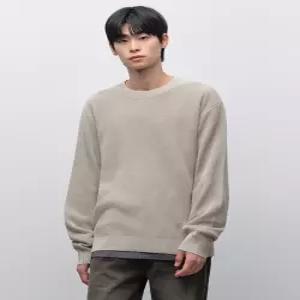 무신사 스탠다드 피그먼트 크루 넥 니트 더스티 베이지 656764