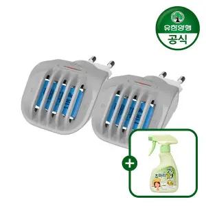 [유한양행]해피홈 매트 훈증기 2개 (기기만)+ 초파리제로 스프레이 290ml 증정