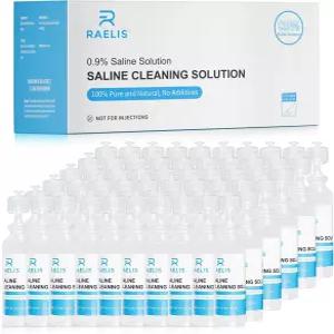RAELIS 식염수 300ml / 10.56 FL OZ 일반 용액 여러 가정용 각 상자당 60개