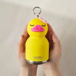 아소부 스텐 진공 보온보냉 캐릭터 키링 텀블러 200ml 미니 베스티 덕키