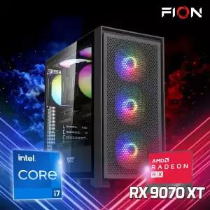 인텔 I7 14700F RX9070XT_16G 게이밍 조립PC 32G 1T 고성능 작업용 조립식 컴퓨터 본체
