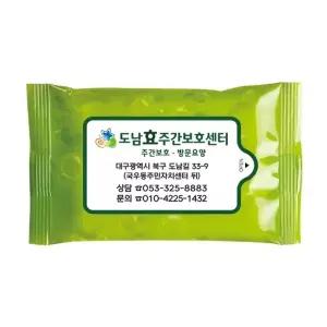 ( )물방울그린 10매 1 000개 휴대용 물티슈 판촉 홍보 전도용