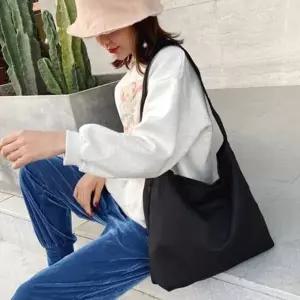 CCB4276여성용 일상 와이드 캔버스 숄더백