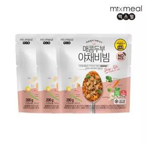 [믹스밀] 매콤두부 야채비빔 200g x 3팩