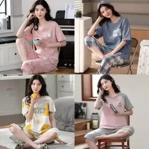 반팔 여성 잠옷 상하세트 파자마 여름잠옷 홈웨어 여자 잠옷세트