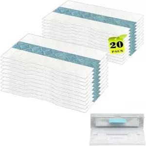 샤크 VACMOP 일회용 하드 플로어 진공 청소기와 호환되는 20PCS 탈착식 모핑 패드 리필 및 Pro VM251 VC205