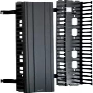 레비톤 수직 전면 전용 케이블 관리 5인치 채널 x 80인치 길이 스냅온 커버 4980L-VFO 블랙