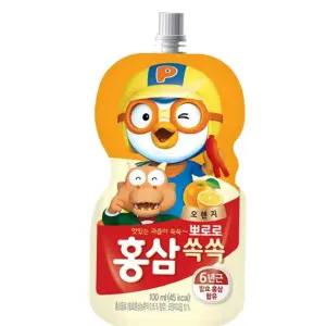 뽀로로음료수 뽀로로 홍삼 쏙쏙 오렌지 x 20개입 100ml