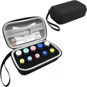 냉장고용 젠위즈보이 10 슬롯 펩타이드 바이알 케이스 - 1ml 소형 인슐린 정리함 보관 GLP-1 핸드 스트랩이