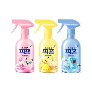 피죤 스프레이 섬유탈취제 핑크로즈 430ml+옐로미모사 430ml+블루비앙카 430ml [포켓몬