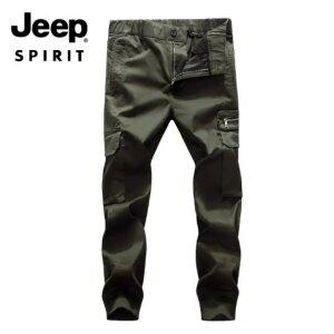 JEEP SPIRIT 남자 가을 카고조거팬츠 포켓 면 카고바지