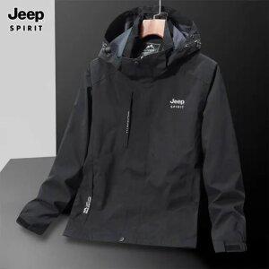 JEEP 지프 재킷 남성 봄/가을 얇은 루즈 캐주얼 윈드브레이커 아웃도어 재킷