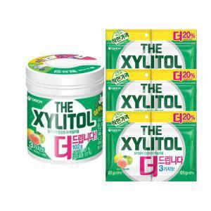 오리온 더자일리톨 용기, 102g, 1개 + 더자일리톨 리필 (1+1) 122g ,3개