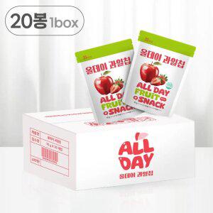 퓨어잇 올데이 동결건조 과일칩 사과딸기칩 20봉세트 과일100%