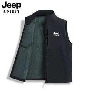 JEEP SPIRIT 남성 봄 가을 레저 아웃도어 기능성 루즈 조끼