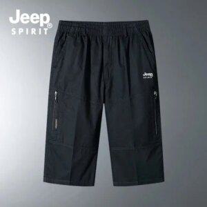 JEEP SPIRIT 남자 반바지 7부 밴딩 빅사이즈 여름 면 반바지