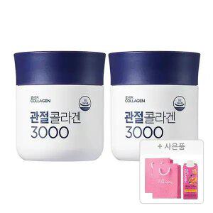 에버콜라겐 관절콜라겐 3000 84정, 2개 + 증정 (마시는콜라겐 샤인글로우, 1개+쇼핑백
