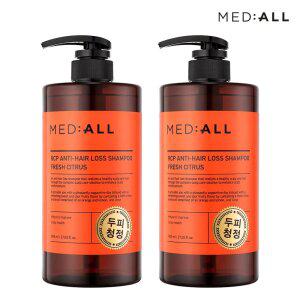 메디올 두피청청 탈모 완화 대용량 샴푸 시트러스향 800ml 2개