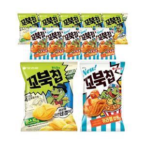 오리온 꼬북칩 콘스프 80g, 5개 + 카라멜팝콘맛 72g, 5개
