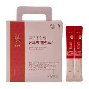 [60분러시] 천양삼 6년근 고려홍삼정 온코어 밸런스 홍삼스틱 15g x 100포, 1개