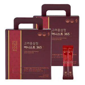 [60분러시] 천양삼 6년근 고려홍삼정 어니스트 365 홍삼스틱10g x 100포, 2개