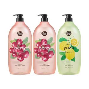 샤워메이트 내추럴 바디워시 크랜베리 1.2kg, 2개 + 바디워시 유자 1.2kg, 1개