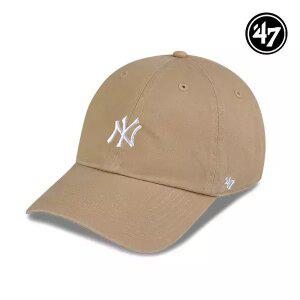 47브랜드 뉴욕 양키스 NY 스몰 로고 MLB 엠엘비 볼캡 야구 모자 카키 B-BSRNR17GWS-KH