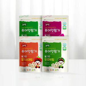 퓨어잇 유기농 핑거 동그란 현미 야채링 4가지맛