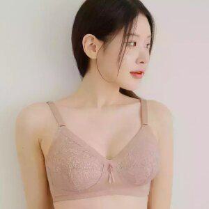 크리비아 노와이어 레이스 브라 여자 여성 노몰드 브래지어 속옷 DBR2000
