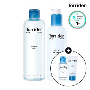 [SET] 토리든 다이브인 포맨 저분자 히알루론산 스킨 300ml+젤 로션 200ml (+스킨 30m