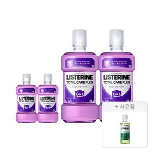리스테린액 토탈케어 플러스 750ml, 2개 + 250ml, 2개 + 증정(그린티 마일드 100ml, 1