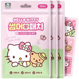 산리오 헬로키티 썸머패치 스티커 여름 향 패치 3개 (약국용)