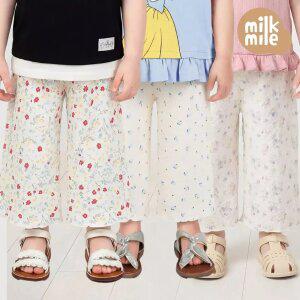 [밀크마일] 플로럴엠보퐁퐁요루팬츠
