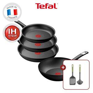 [테팔] 인덕션 티타늄3X 퍼펙트 터치 4종 풀세트(팬20/24/28+웍28)(+에센셜 뒤집개&국