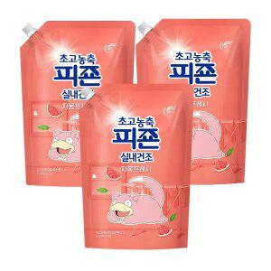 초고농축피죤 실내건조 자몽프레시 1.3L, 3개 [포켓몬에디션]