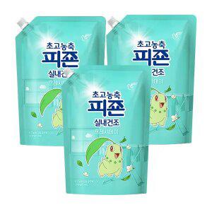 초고농축피죤 실내건조 프레시데이 1.3L, 3개 [포켓몬에디션]