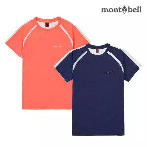 몽벨 여성 매쉬 배색 반팔 티셔츠