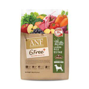 ANF 6free 플러스 인도어 독 양고기 쌀, 1.6kg, 1개