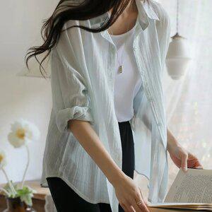 하늘하늘 링클 썸머셔츠